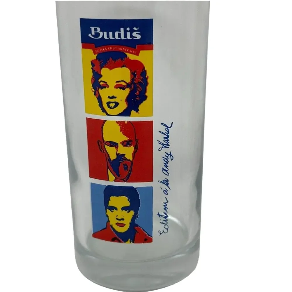 Vintage Andy Warhol ADVERTISING Budis Water Co. Glasses Elvis Marilyn Lenin